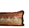 Early 1700s French Silk Lumbar Pillow with Brush Fringe